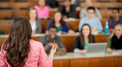 woman teaching class