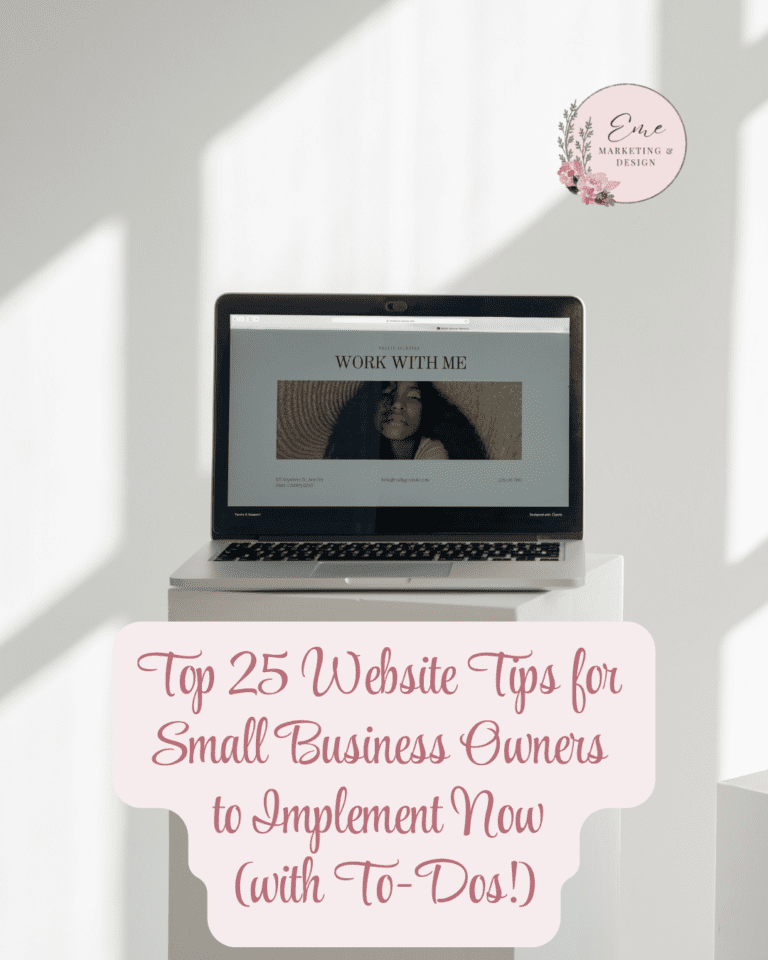 Top 25 Website Tips for Small Business Owners to Implement Now (with To-Dos!)
