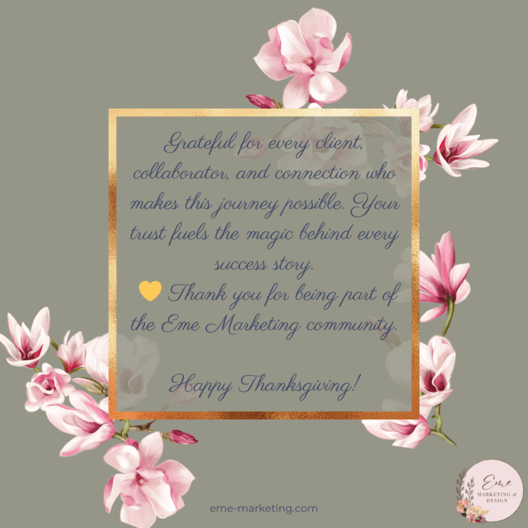 Grateful for every client, collaborator, and connection who makes this journey possible. Your trust fuels the magic behind every success story. 💛 Thank you for being part of the Eme Marketing community.