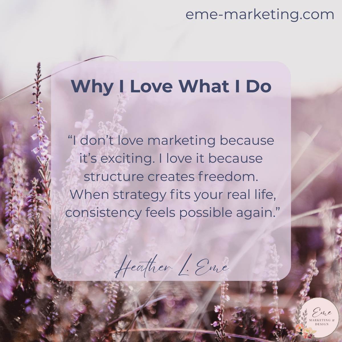 Why I Love What I Do